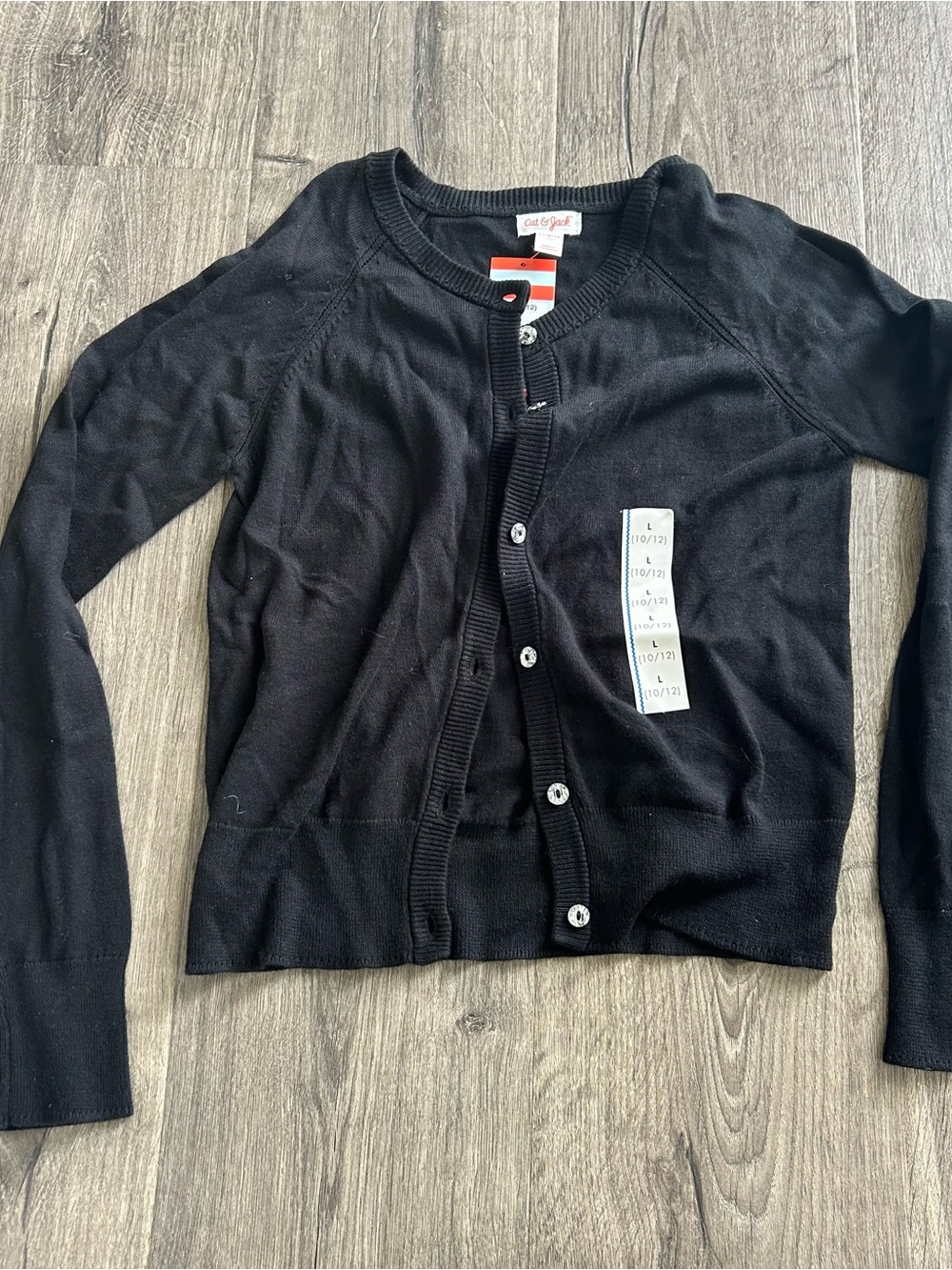 NWT Black Button-Front Girl’s Cardigan Sweater